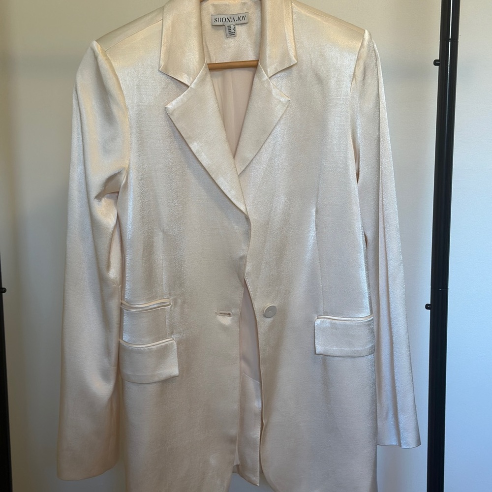 SHONA JOY BRIDAL La Lune Cream Blazer